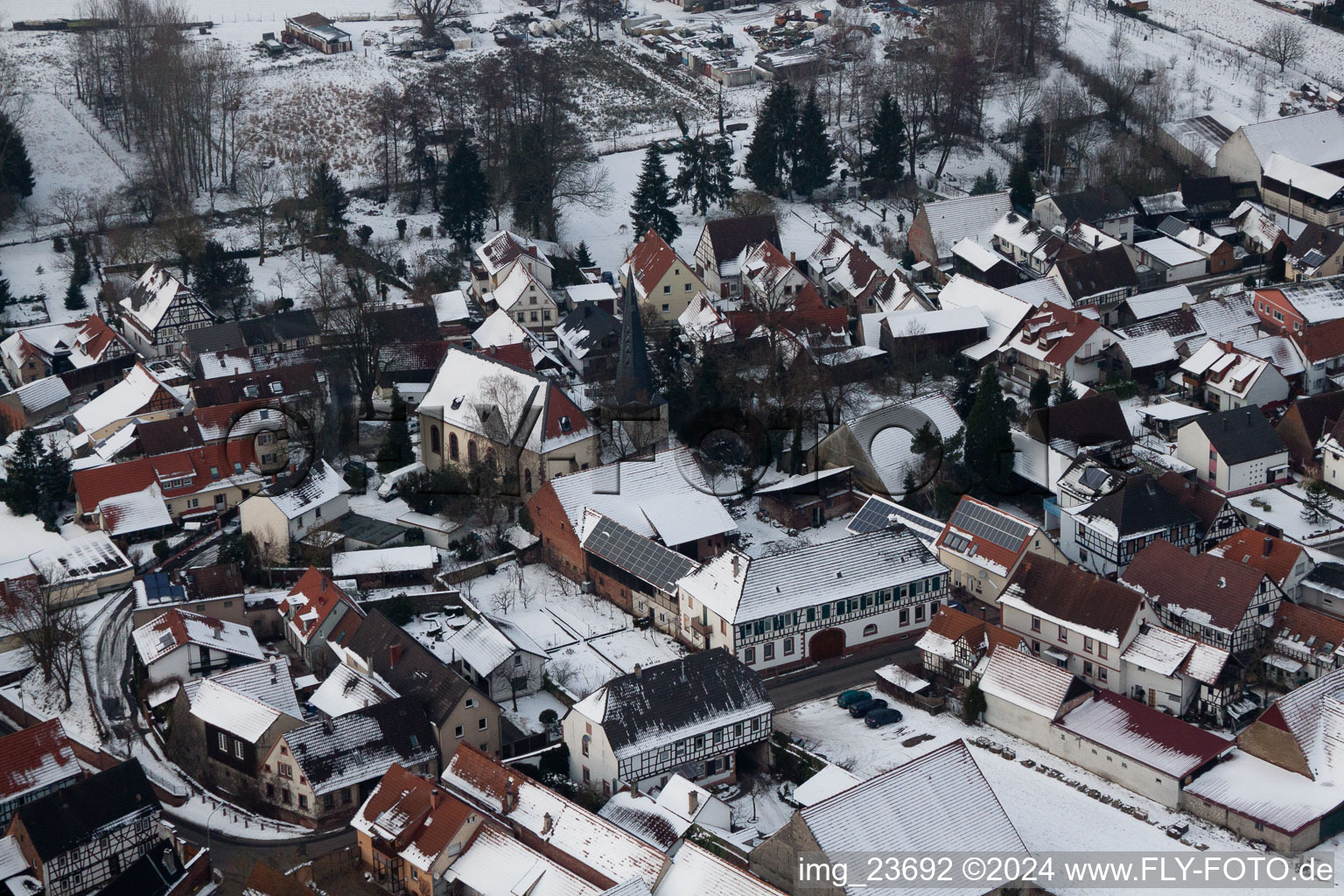 Barbelroth dans le département Rhénanie-Palatinat, Allemagne vue d'en haut