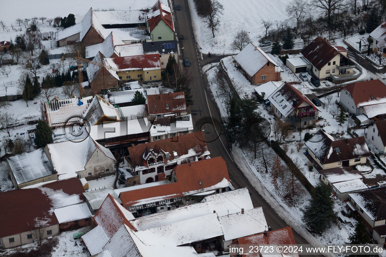 Hergersweiler dans le département Rhénanie-Palatinat, Allemagne d'un drone