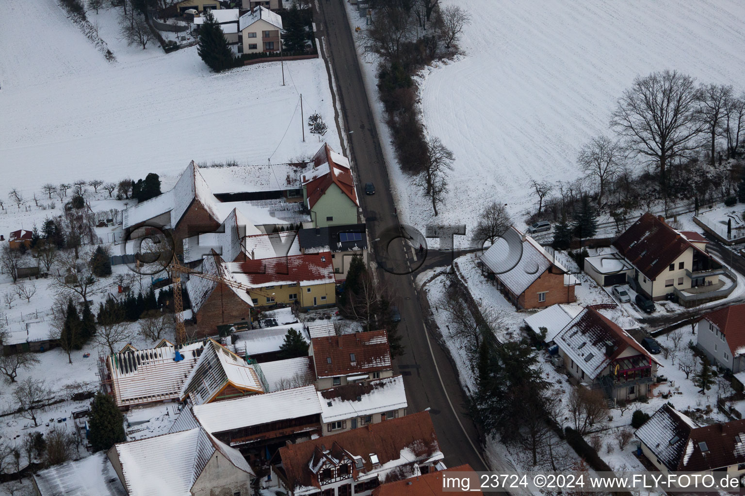 Hergersweiler dans le département Rhénanie-Palatinat, Allemagne vu d'un drone