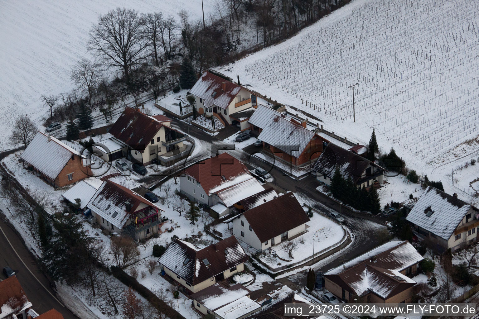 Vue aérienne de Hergersweiler dans le département Rhénanie-Palatinat, Allemagne