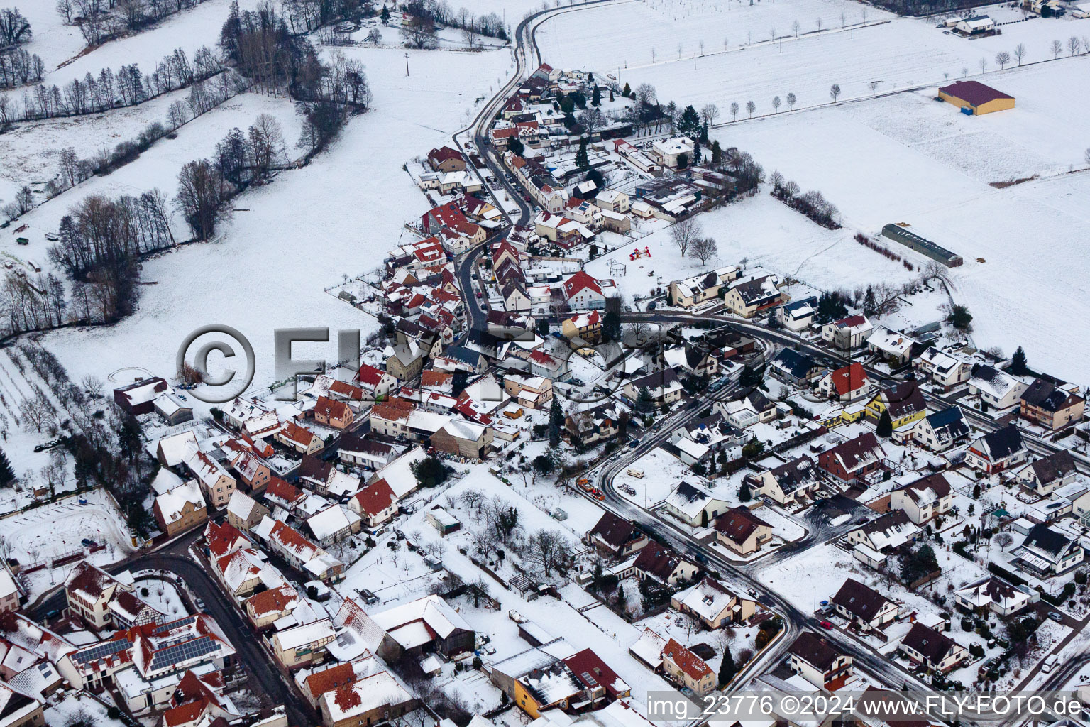 Steinweiler dans le département Rhénanie-Palatinat, Allemagne vue du ciel