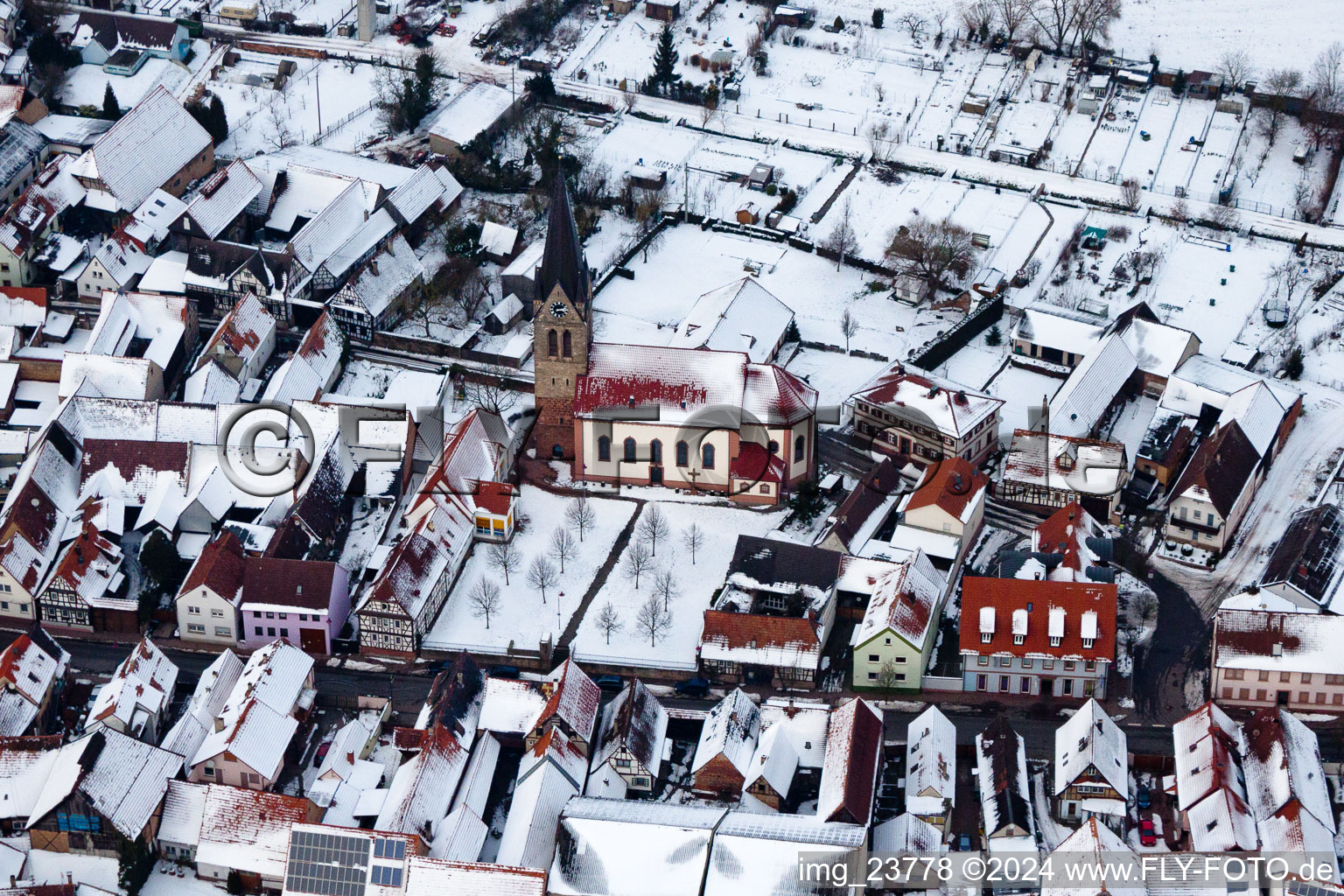 Image drone de Steinweiler dans le département Rhénanie-Palatinat, Allemagne