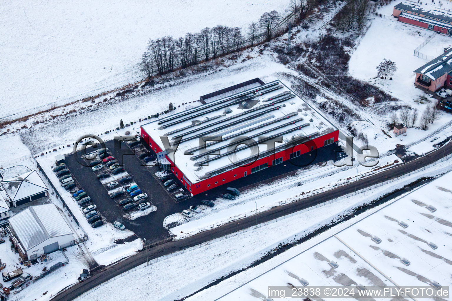 Vue oblique de Univers de remise en forme de Bienwald à le quartier Minderslachen in Kandel dans le département Rhénanie-Palatinat, Allemagne