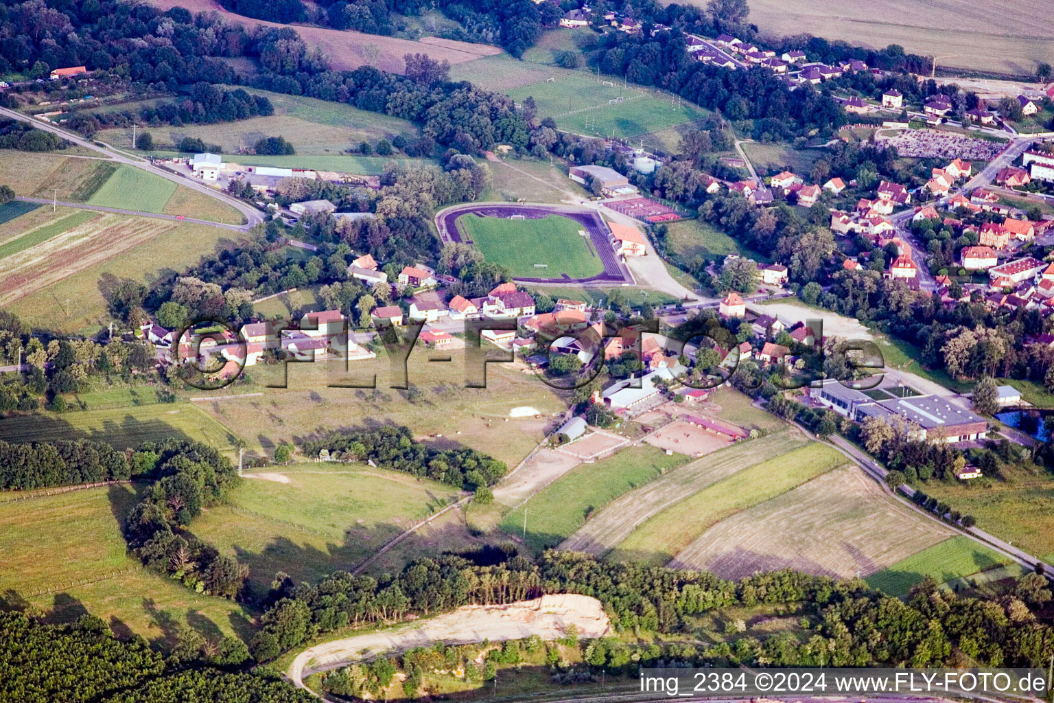 Photographie aérienne de Lauterbourg dans le département Bas Rhin, France