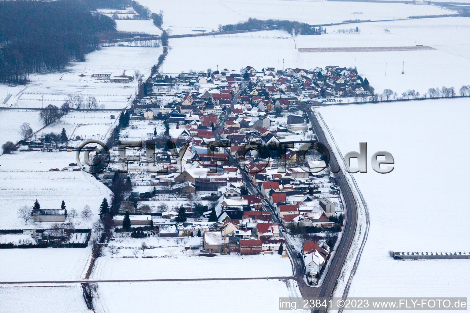 Photographie aérienne de Quartier Minderslachen in Kandel dans le département Rhénanie-Palatinat, Allemagne