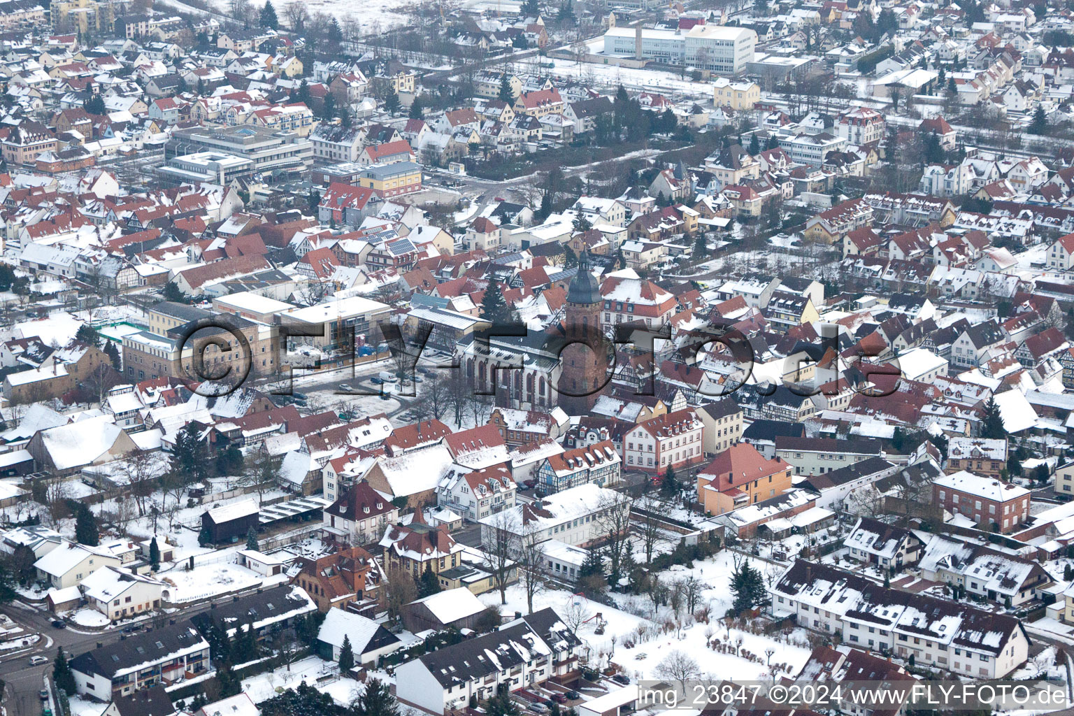 Kandel dans le département Rhénanie-Palatinat, Allemagne vue du ciel