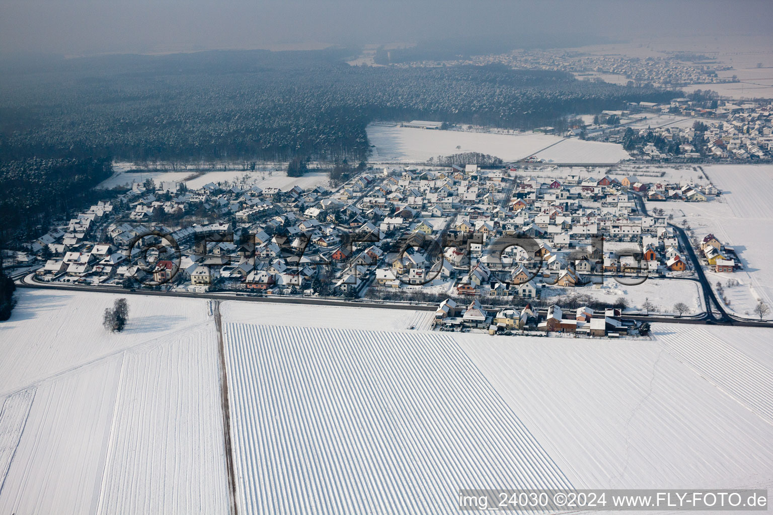 Photographie aérienne de Rheinzabern dans le département Rhénanie-Palatinat, Allemagne