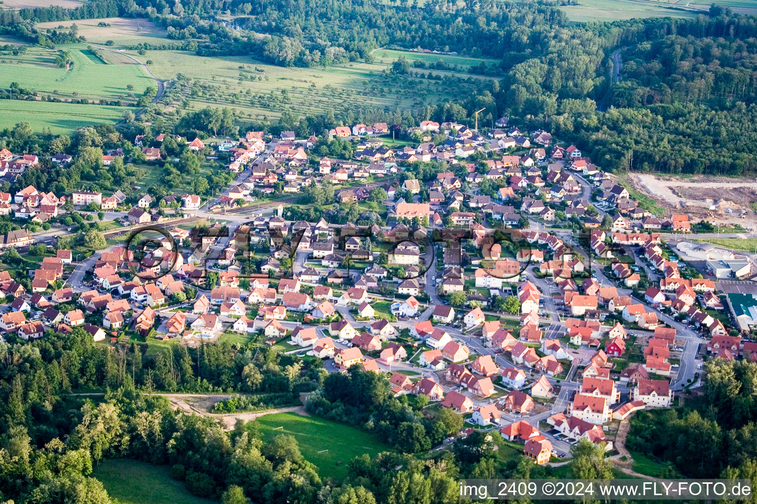 Photographie aérienne de Seltz dans le département Bas Rhin, France