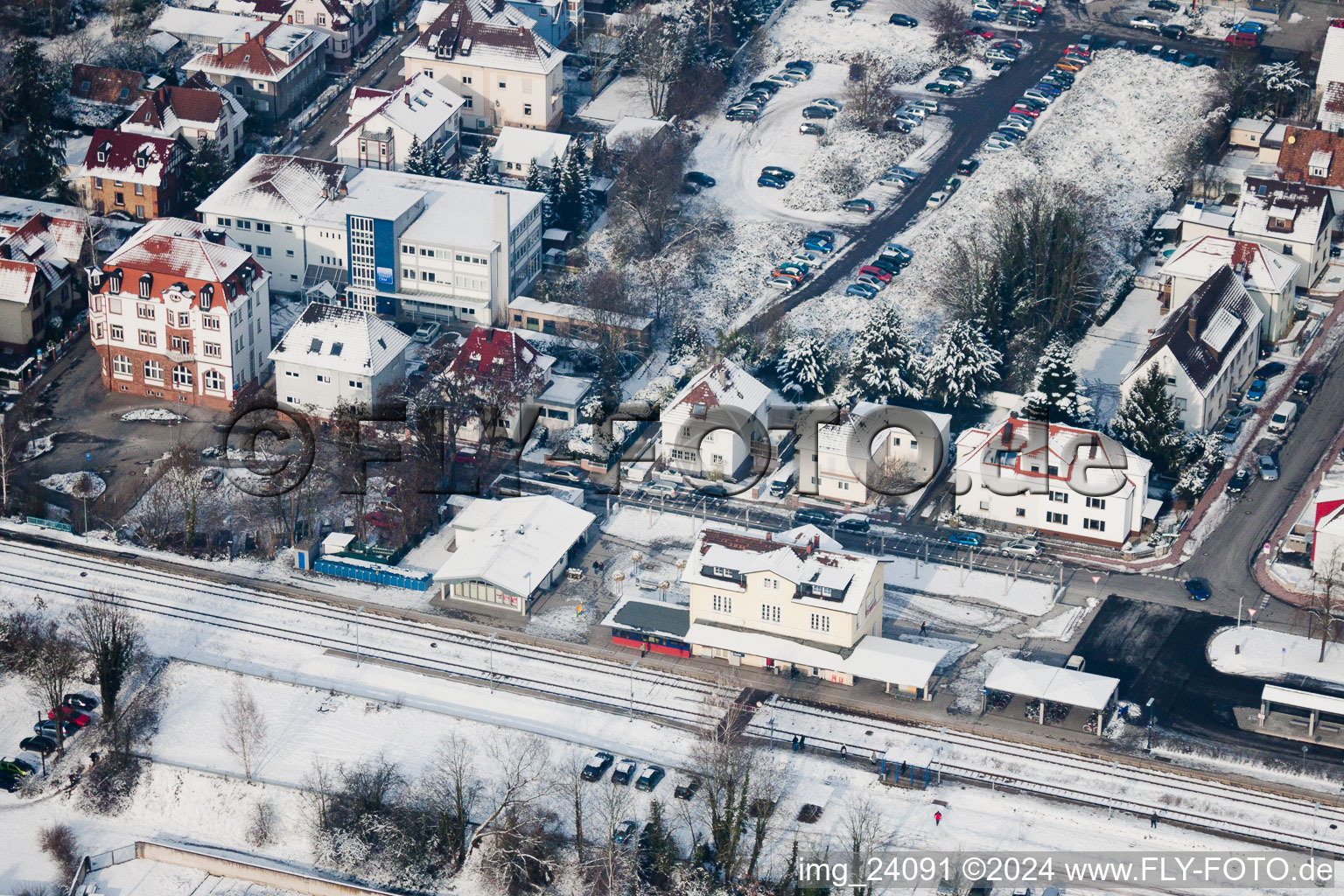 Photographie aérienne de Gare à Kandel dans le département Rhénanie-Palatinat, Allemagne