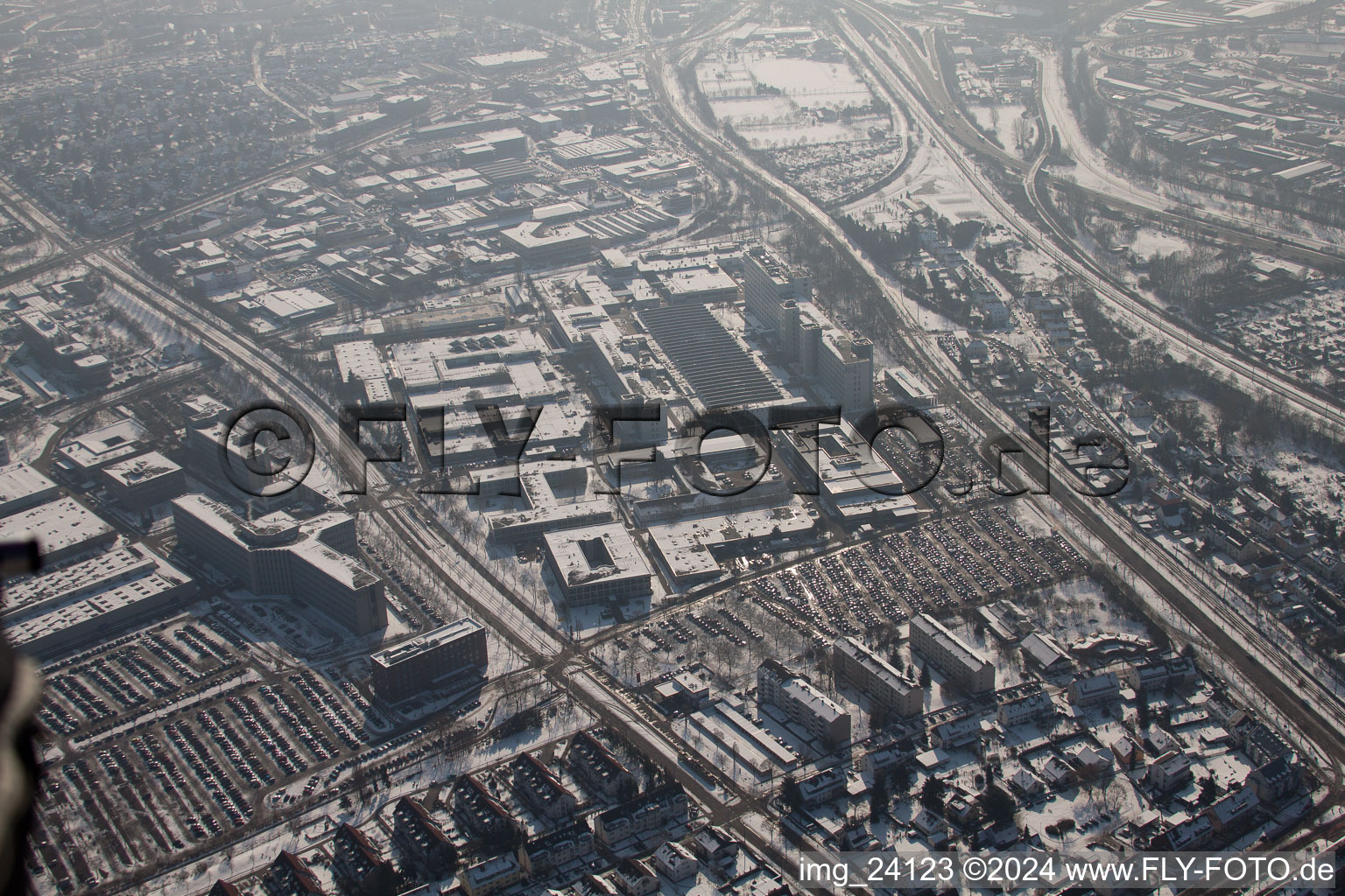 Image drone de Quartier Knielingen in Karlsruhe dans le département Bade-Wurtemberg, Allemagne