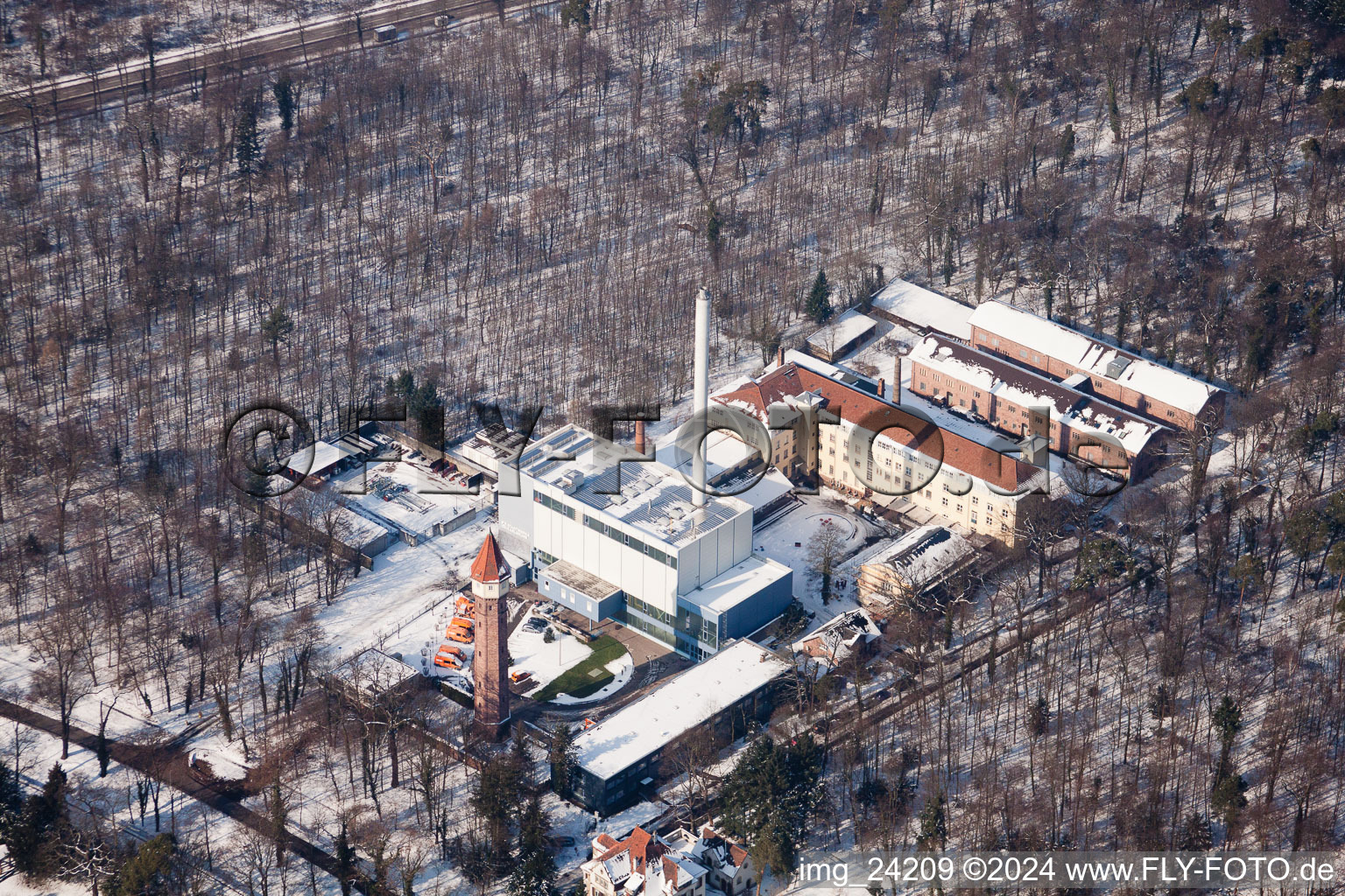 Photographie aérienne de Manufacture nationale de majolique à le quartier Innenstadt-West in Karlsruhe dans le département Bade-Wurtemberg, Allemagne