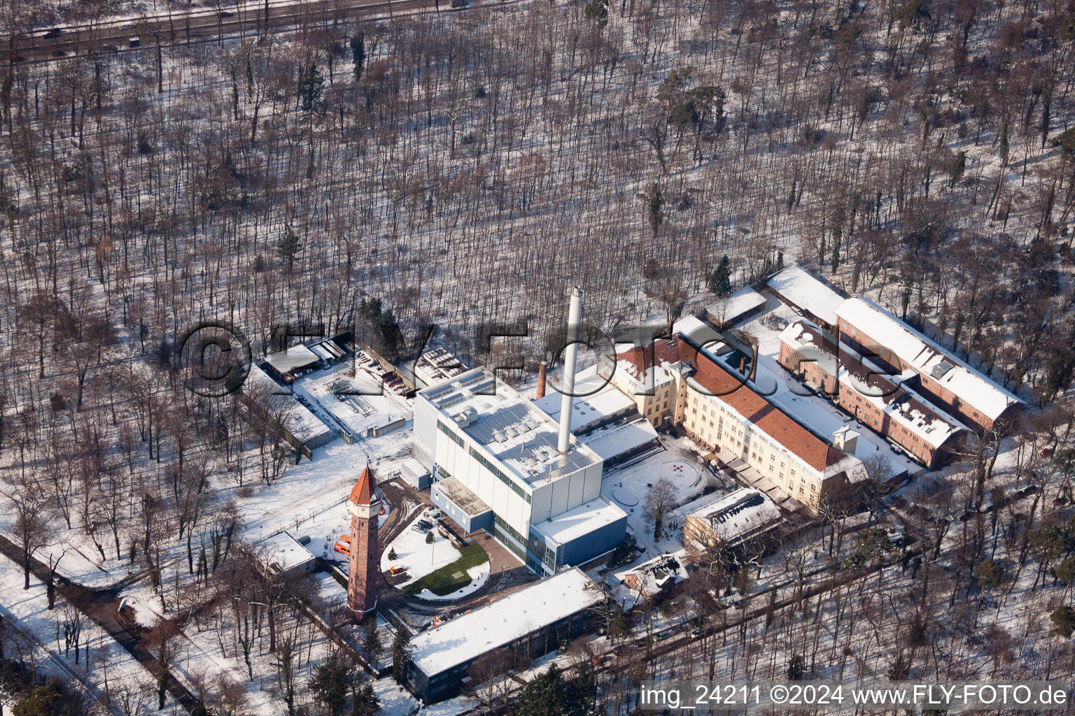 Vue oblique de Manufacture nationale de majolique à le quartier Innenstadt-West in Karlsruhe dans le département Bade-Wurtemberg, Allemagne