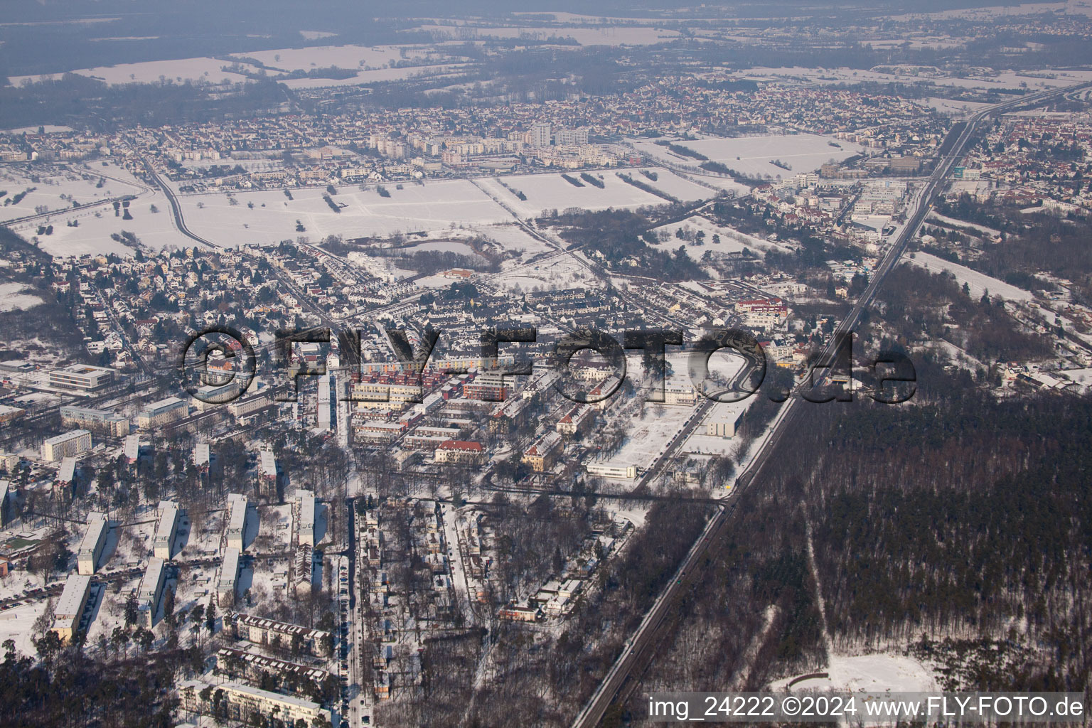 Quartier Neureut in Karlsruhe dans le département Bade-Wurtemberg, Allemagne hors des airs