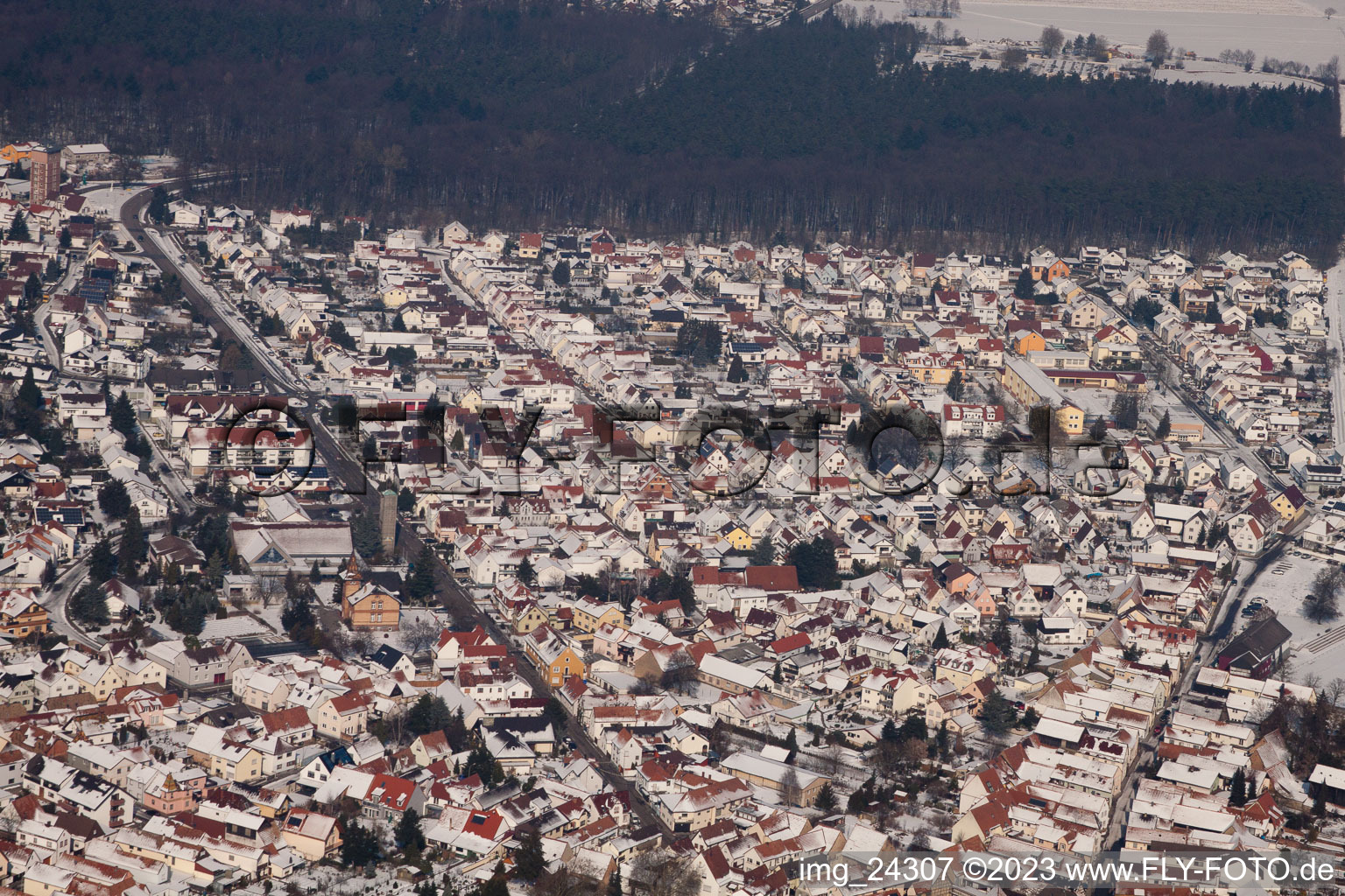 Jockgrim dans le département Rhénanie-Palatinat, Allemagne d'en haut