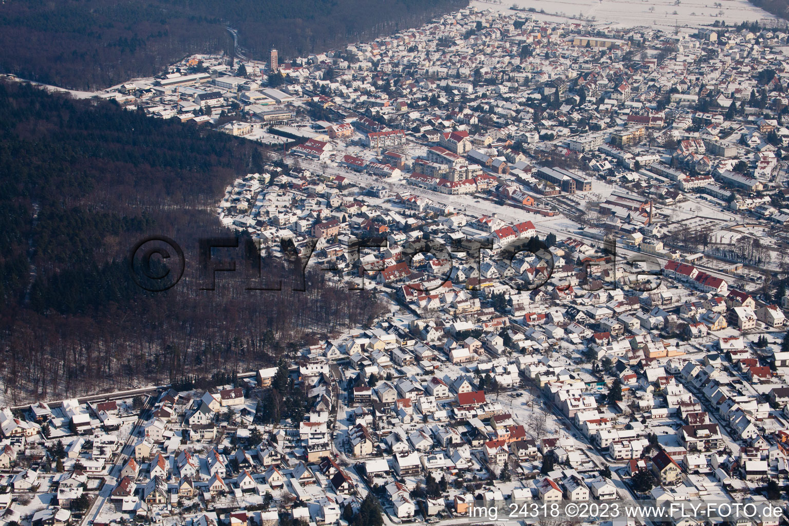 Image drone de Jockgrim dans le département Rhénanie-Palatinat, Allemagne