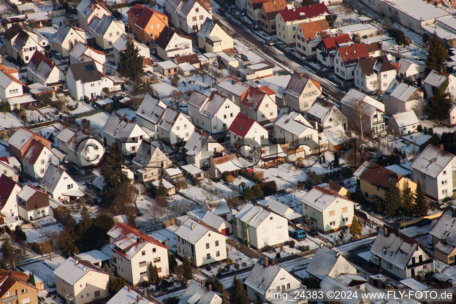 Vue aérienne de Wald-, Elsässerstr à Kandel dans le département Rhénanie-Palatinat, Allemagne