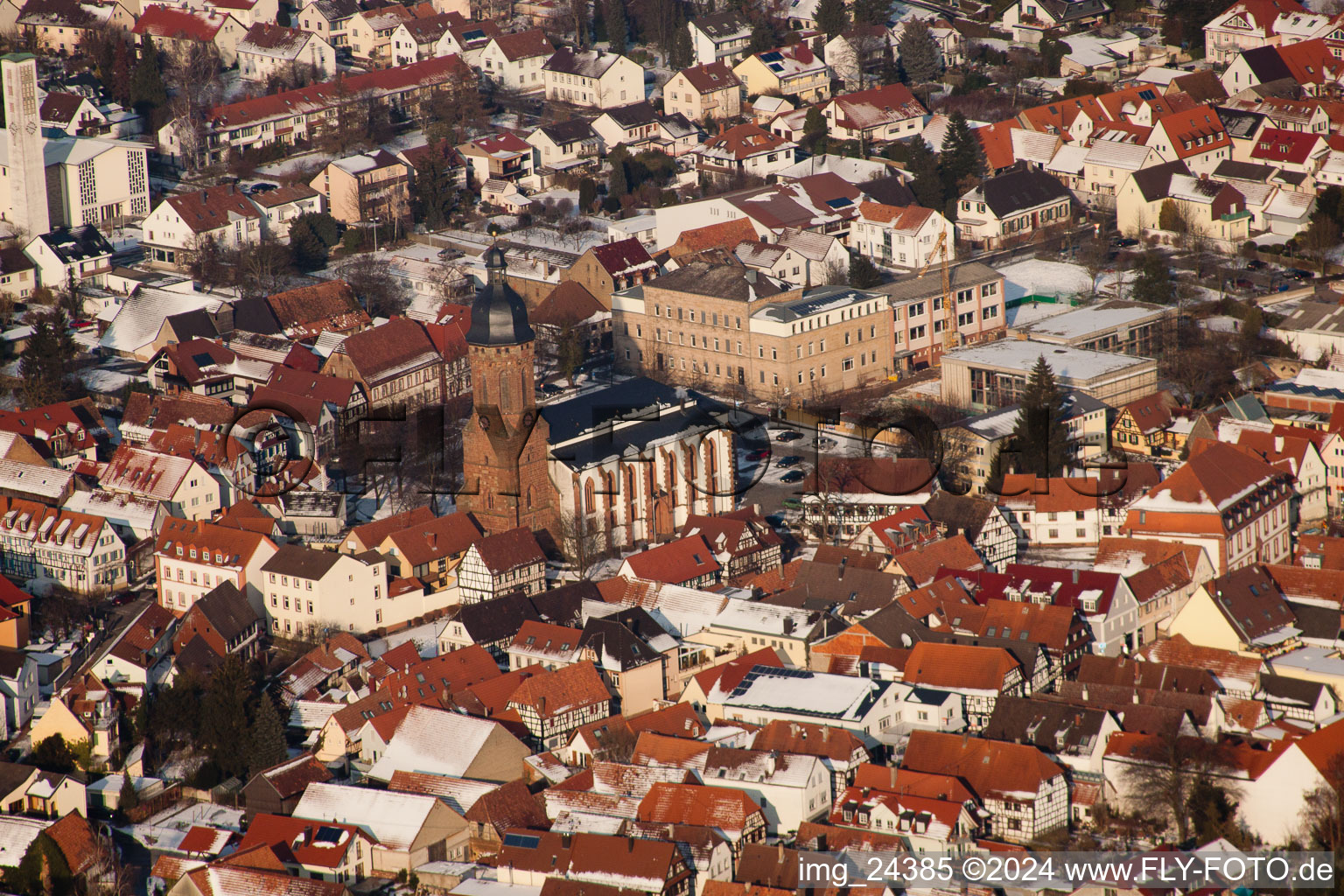 Photographie aérienne de Église Saint-Georges à Kandel dans le département Rhénanie-Palatinat, Allemagne