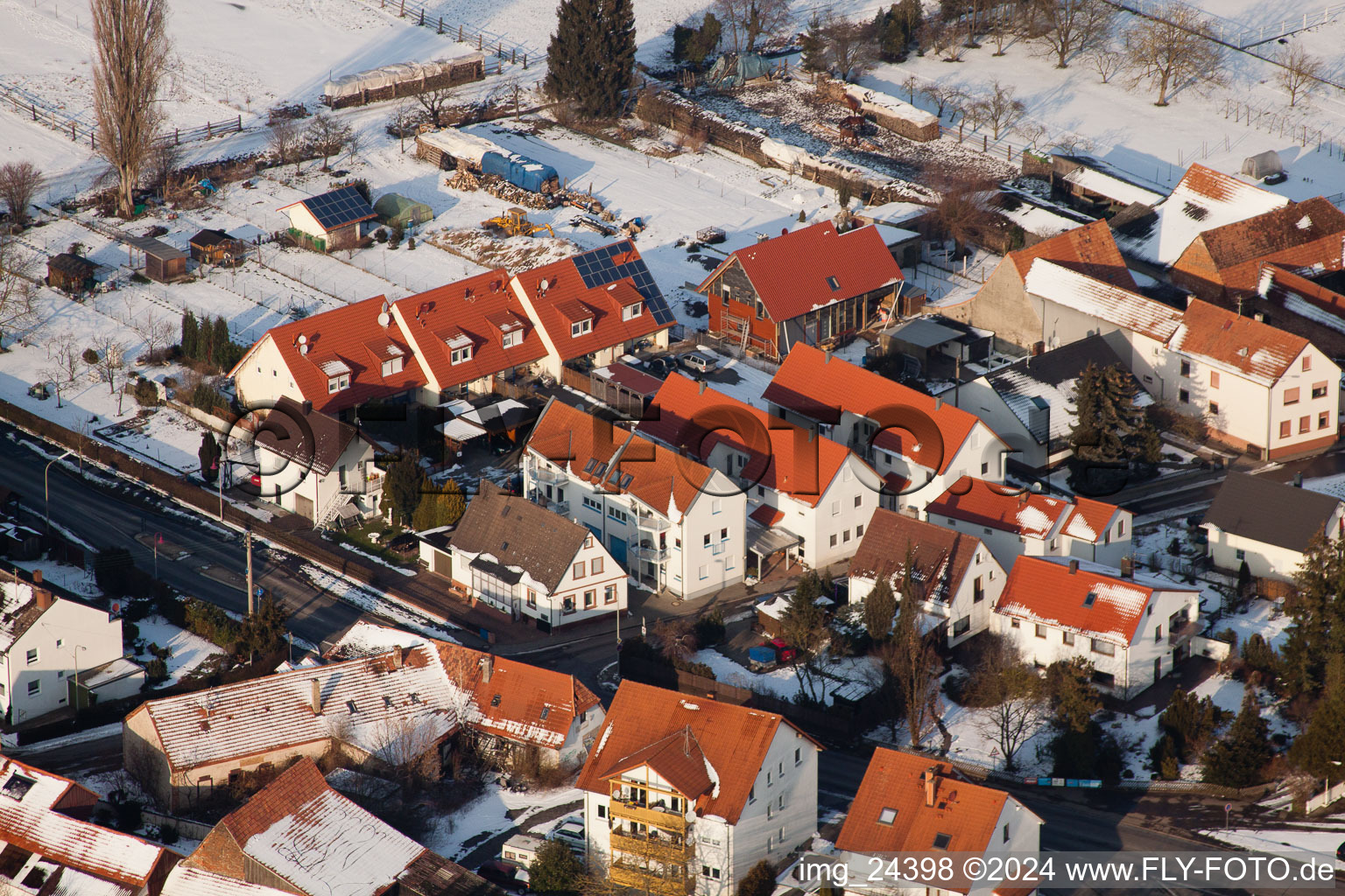 Quartier Minderslachen in Kandel dans le département Rhénanie-Palatinat, Allemagne hors des airs