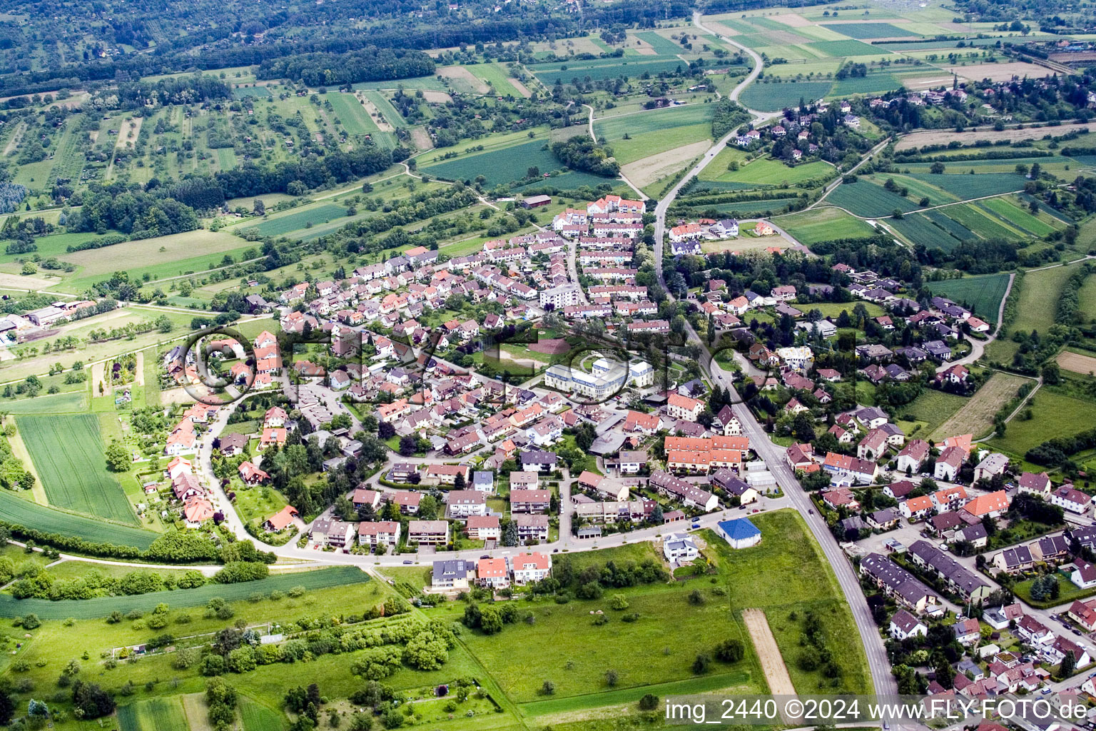 Vue oblique de Birkenfeld dans le département Bade-Wurtemberg, Allemagne