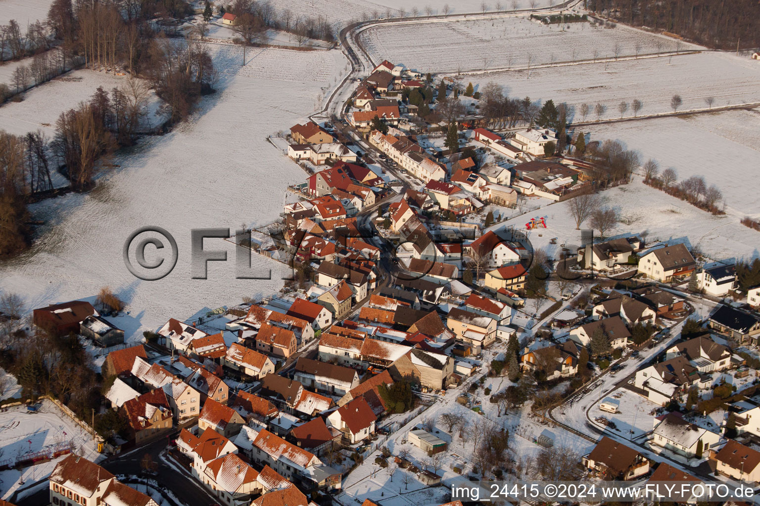 Steinweiler dans le département Rhénanie-Palatinat, Allemagne vue du ciel