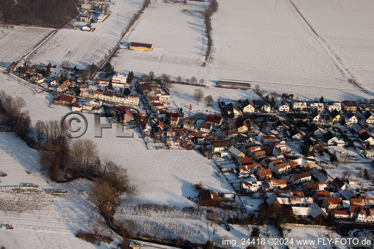 Image drone de Steinweiler dans le département Rhénanie-Palatinat, Allemagne