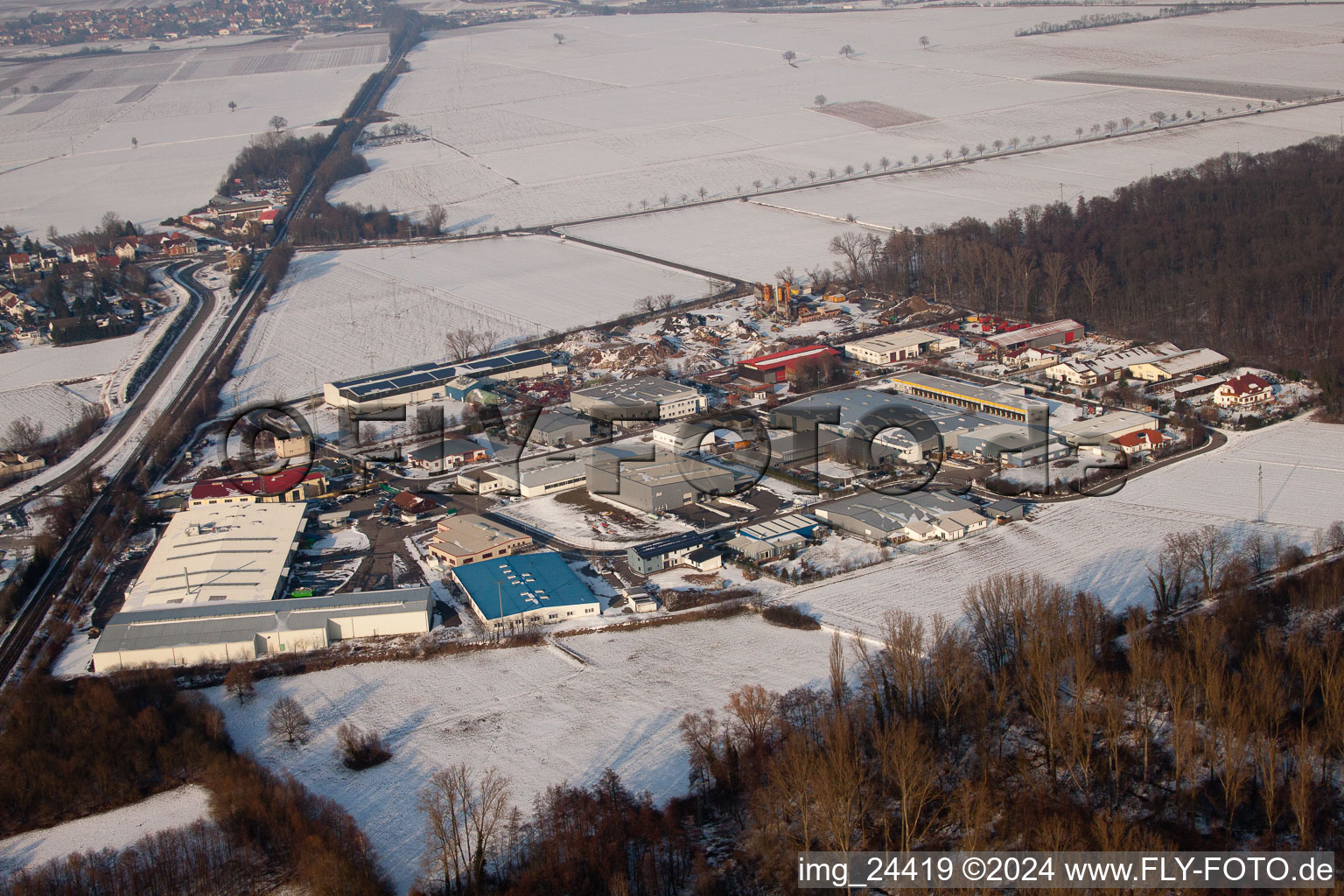 Vue oblique de Rohrbach dans le département Rhénanie-Palatinat, Allemagne