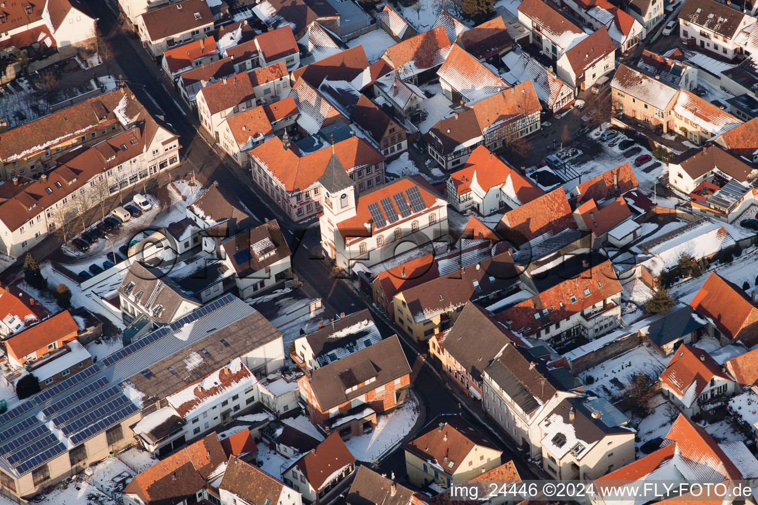 Vue oblique de Quartier Ingenheim in Billigheim-Ingenheim dans le département Rhénanie-Palatinat, Allemagne