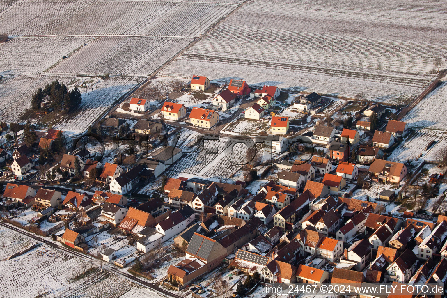 Göcklingen dans le département Rhénanie-Palatinat, Allemagne d'en haut