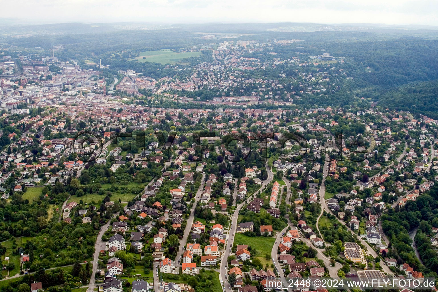 Vue aérienne de Sud-Ouest à Pforzheim dans le département Bade-Wurtemberg, Allemagne