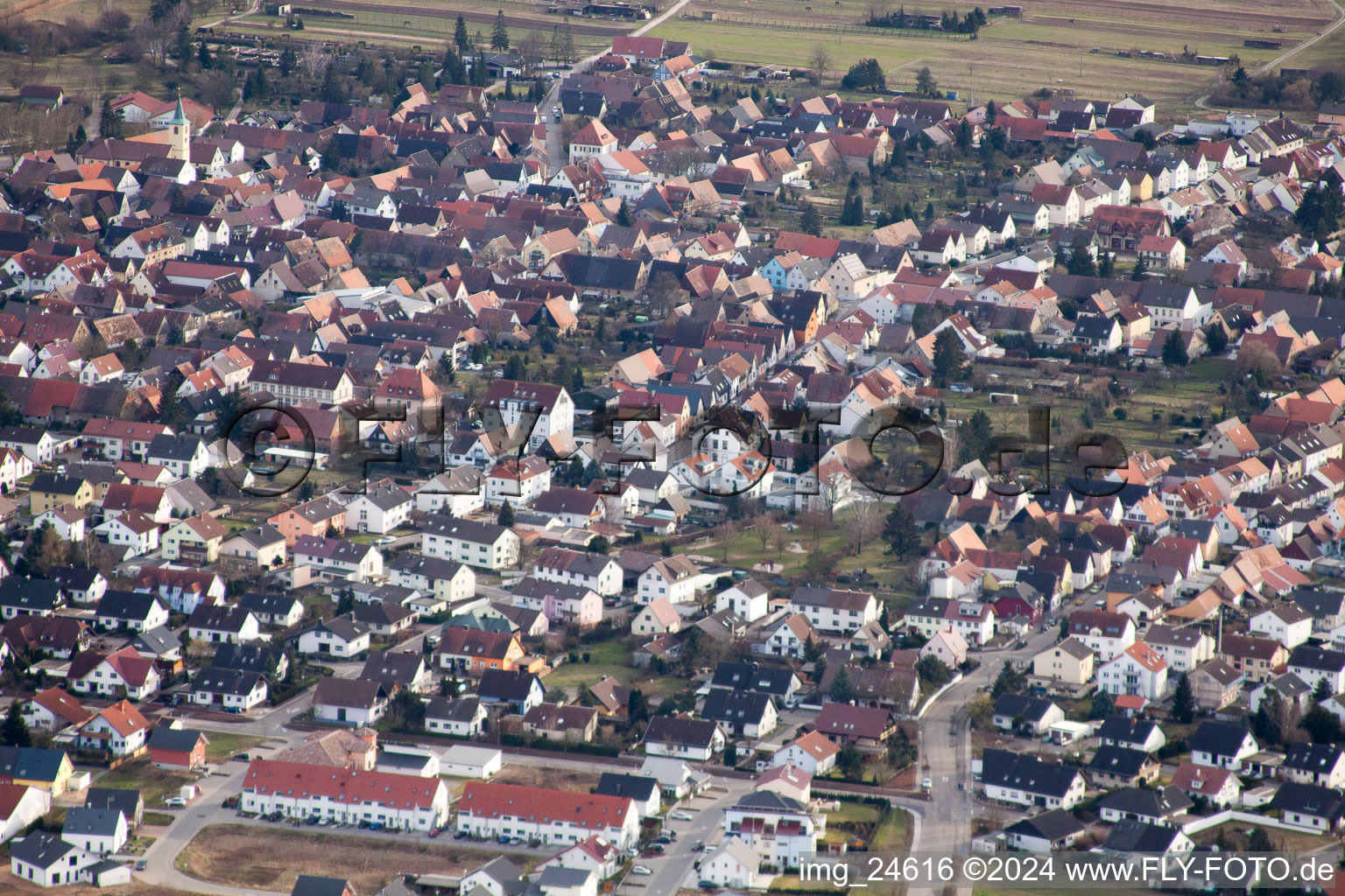 Image drone de Quartier Neuthard in Karlsdorf-Neuthard dans le département Bade-Wurtemberg, Allemagne