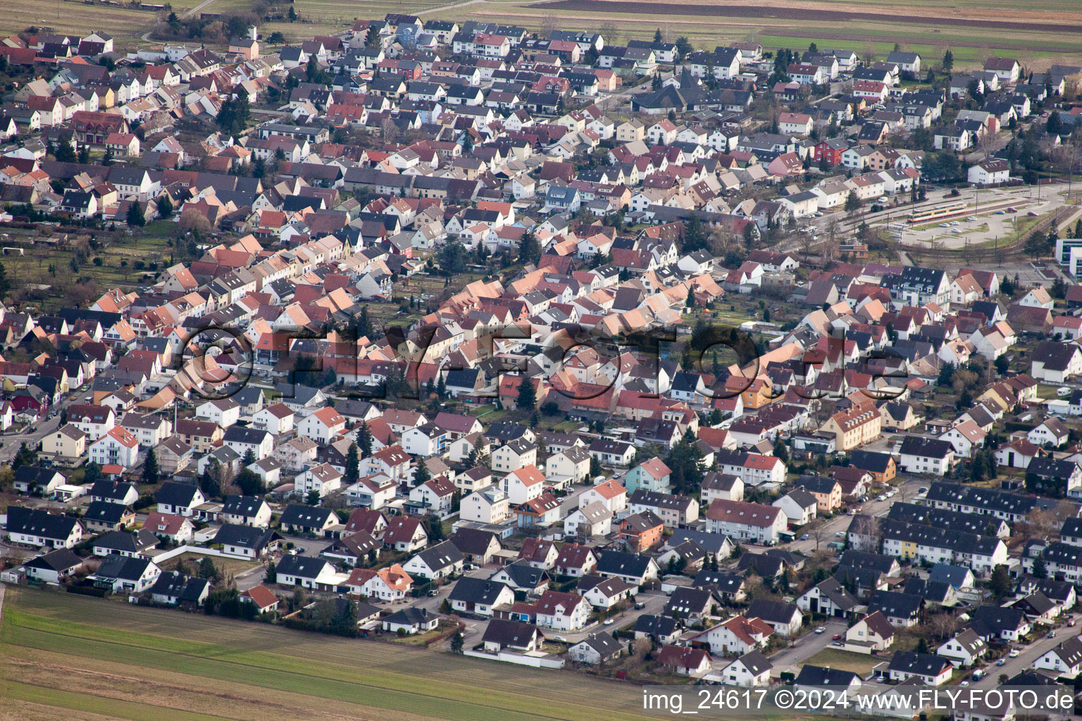 Quartier Spöck in Stutensee dans le département Bade-Wurtemberg, Allemagne hors des airs