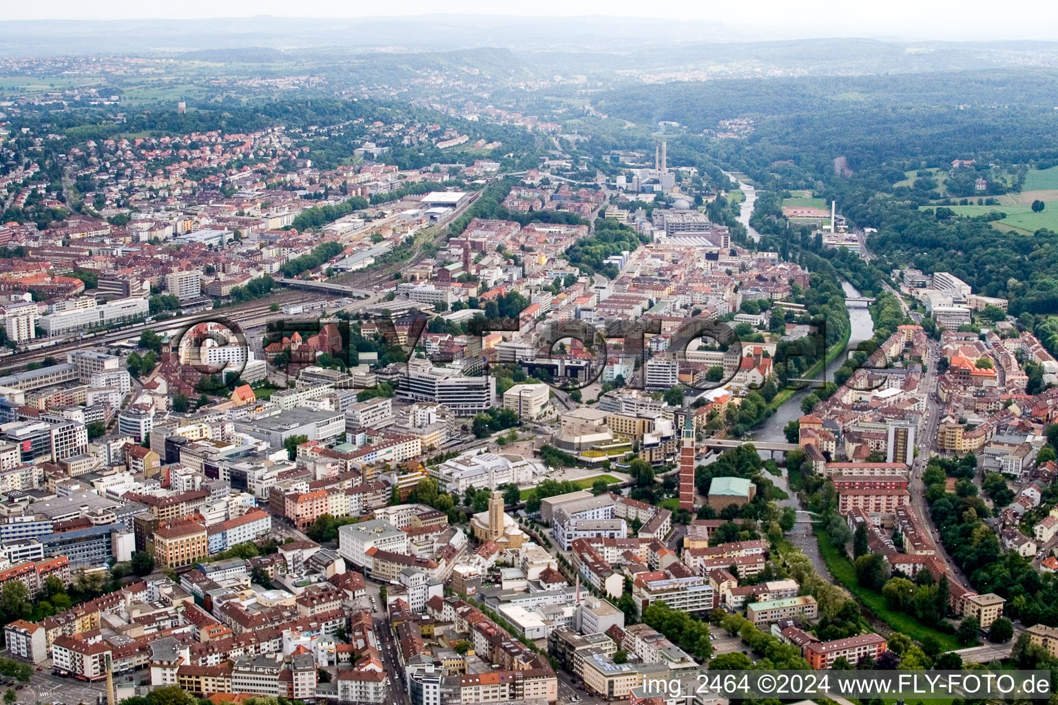 Enregistrement par drone de Pforzheim dans le département Bade-Wurtemberg, Allemagne