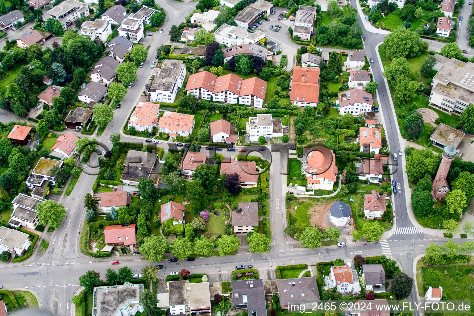 Vue aérienne de SW Vogesenstr. à Pforzheim dans le département Bade-Wurtemberg, Allemagne