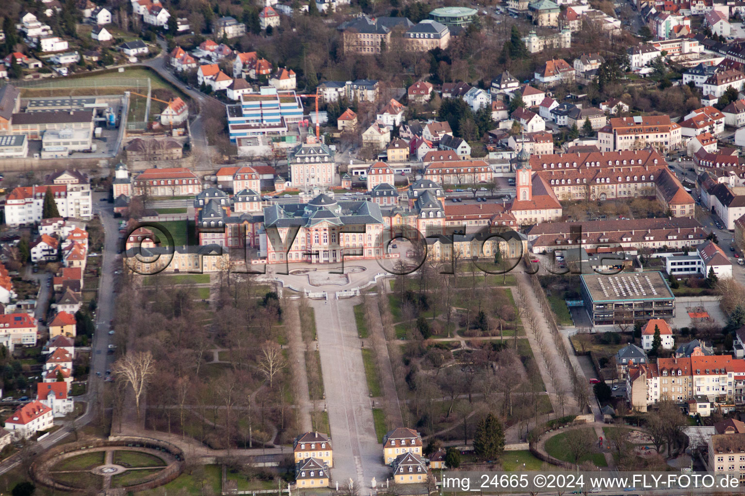 Vue aérienne de Verrouillage à Bruchsal dans le département Bade-Wurtemberg, Allemagne