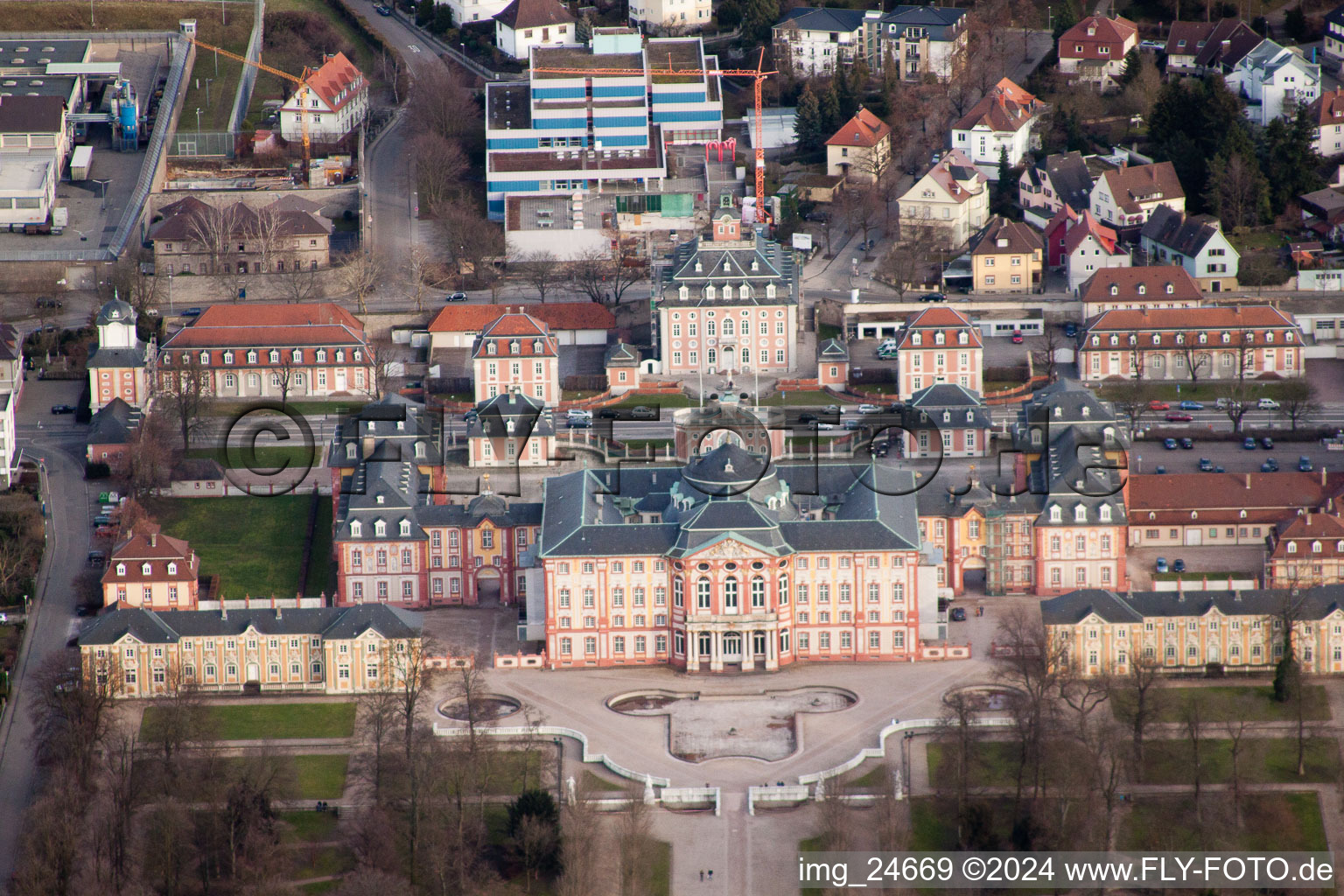 Vue aérienne de Verrouillage à Bruchsal dans le département Bade-Wurtemberg, Allemagne