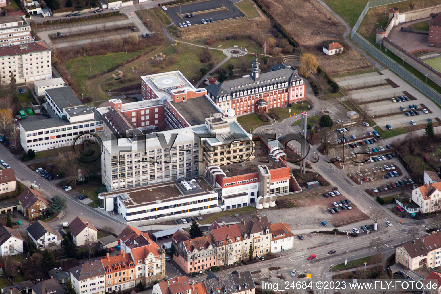 Photographie aérienne de Clinique Prince Stirum à Bruchsal dans le département Bade-Wurtemberg, Allemagne