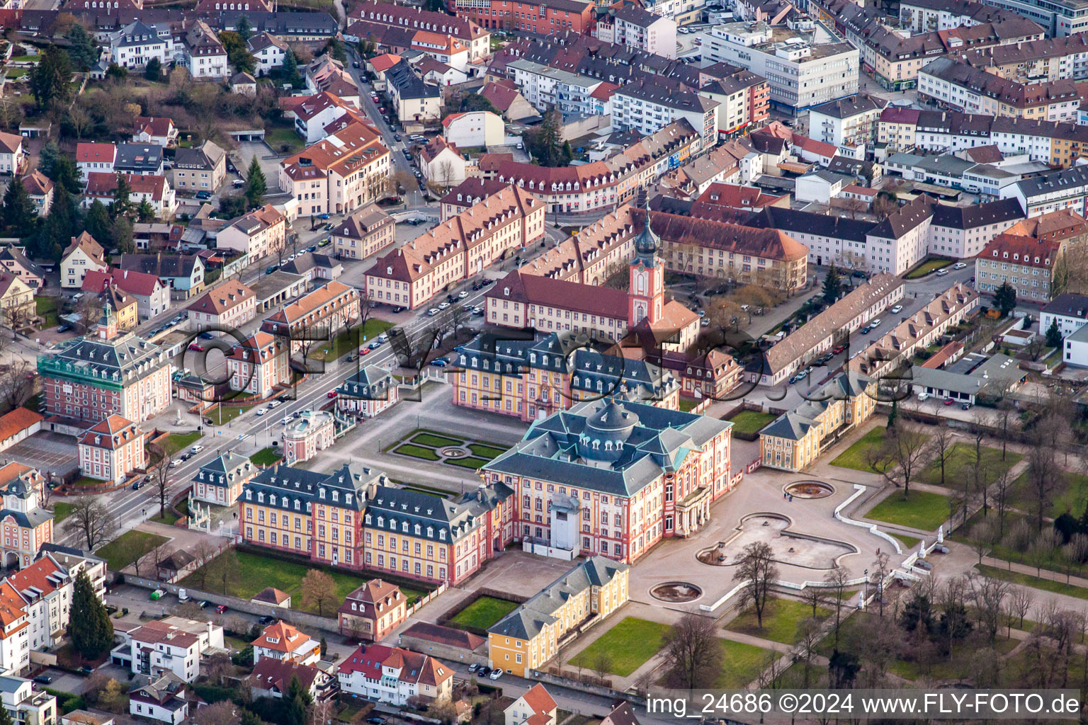 Vue oblique de Verrouillage à Bruchsal dans le département Bade-Wurtemberg, Allemagne