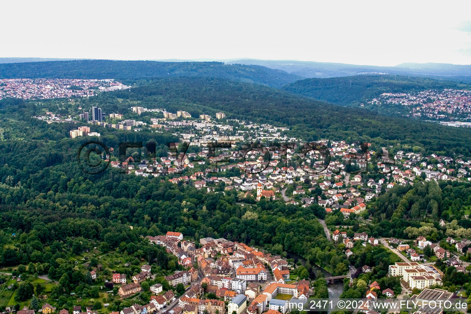 Vue aérienne de Sonnenberg à Pforzheim dans le département Bade-Wurtemberg, Allemagne