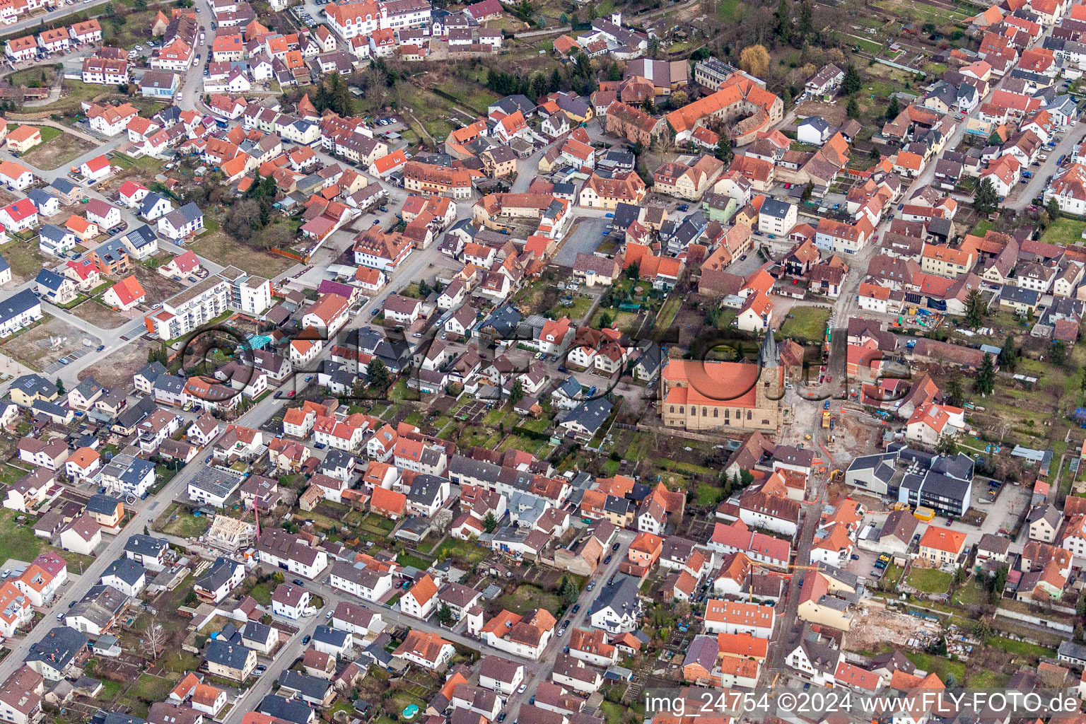 Vue aérienne de Et Paul à Rauenberg dans le département Bade-Wurtemberg, Allemagne