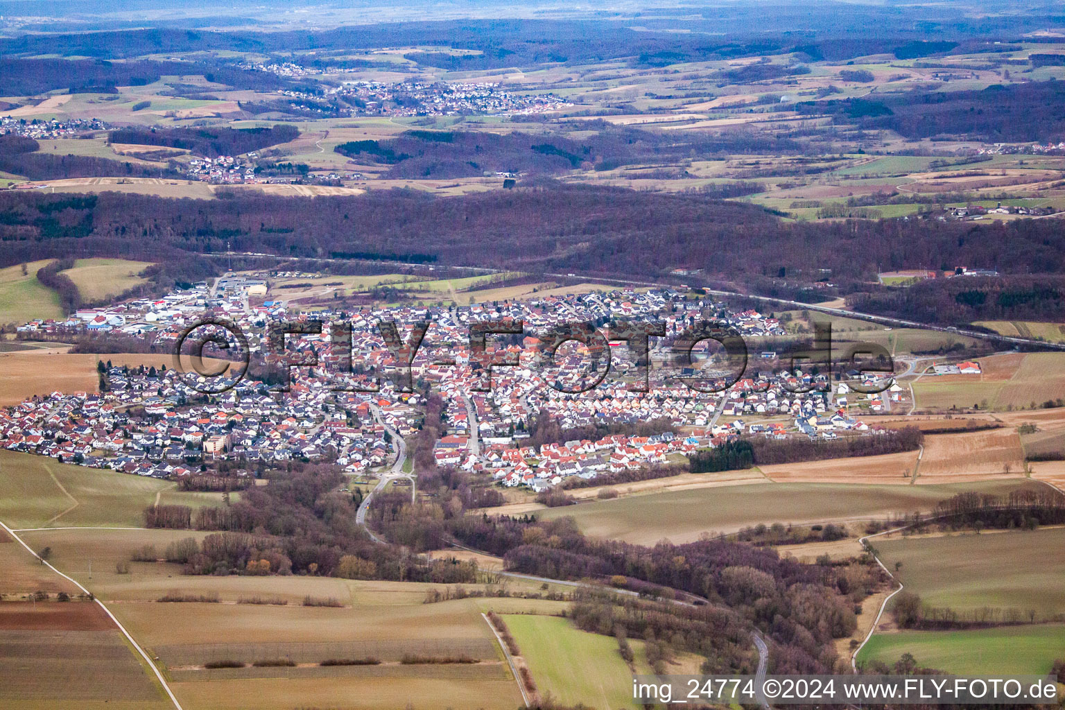 Vue aérienne de Quartier Baiertal in Wiesloch dans le département Bade-Wurtemberg, Allemagne