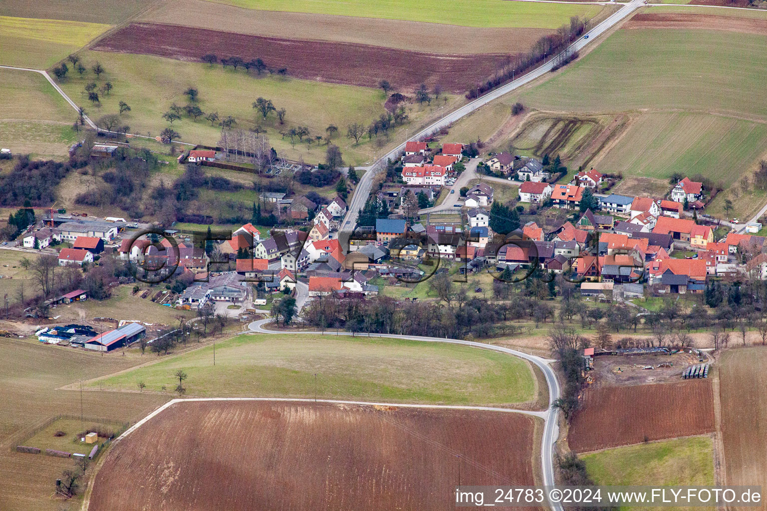 Vue aérienne de Quartier Maisbach in Nußloch dans le département Bade-Wurtemberg, Allemagne