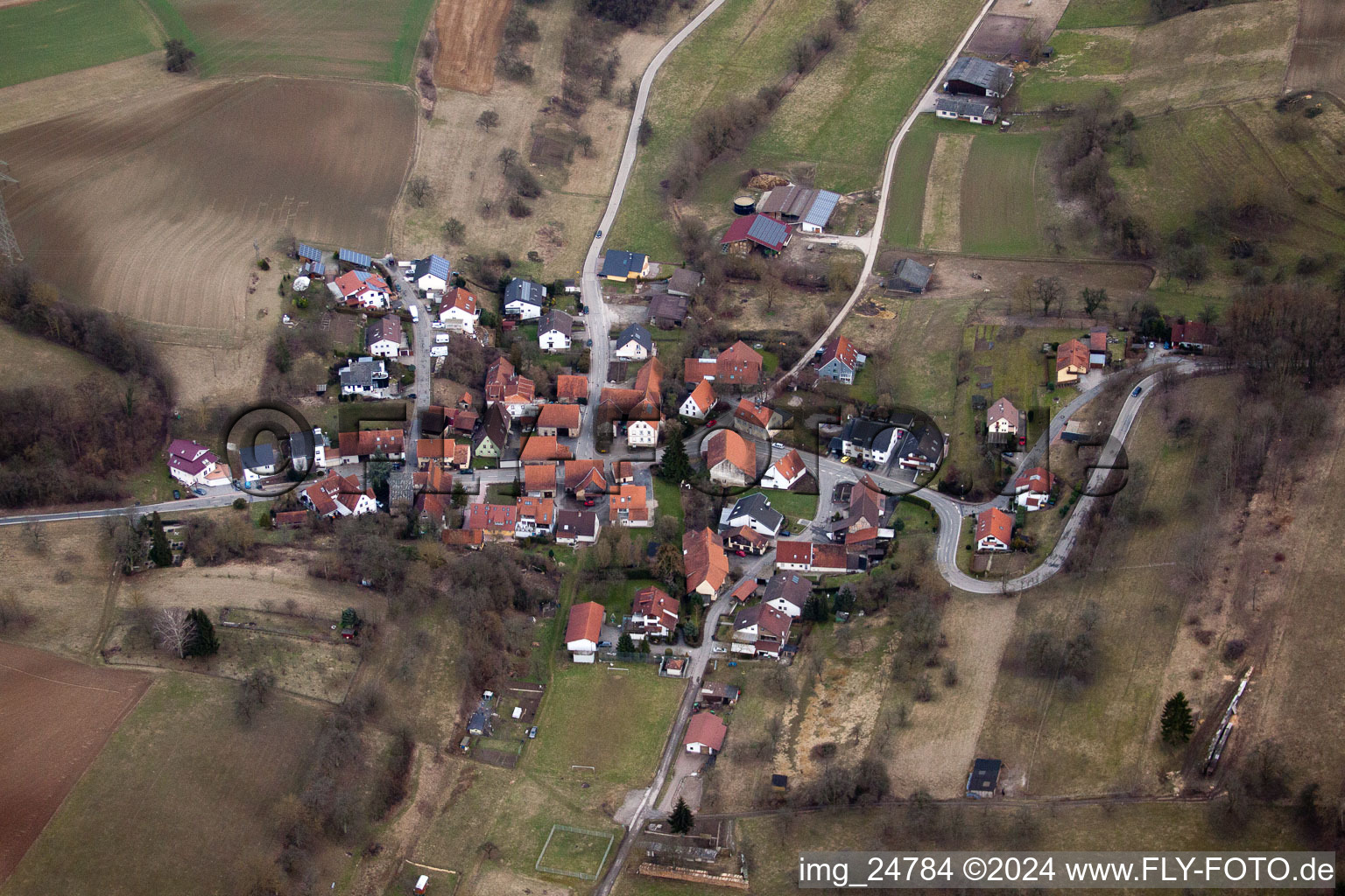 Vue aérienne de Quartier Maisbach in Nußloch dans le département Bade-Wurtemberg, Allemagne