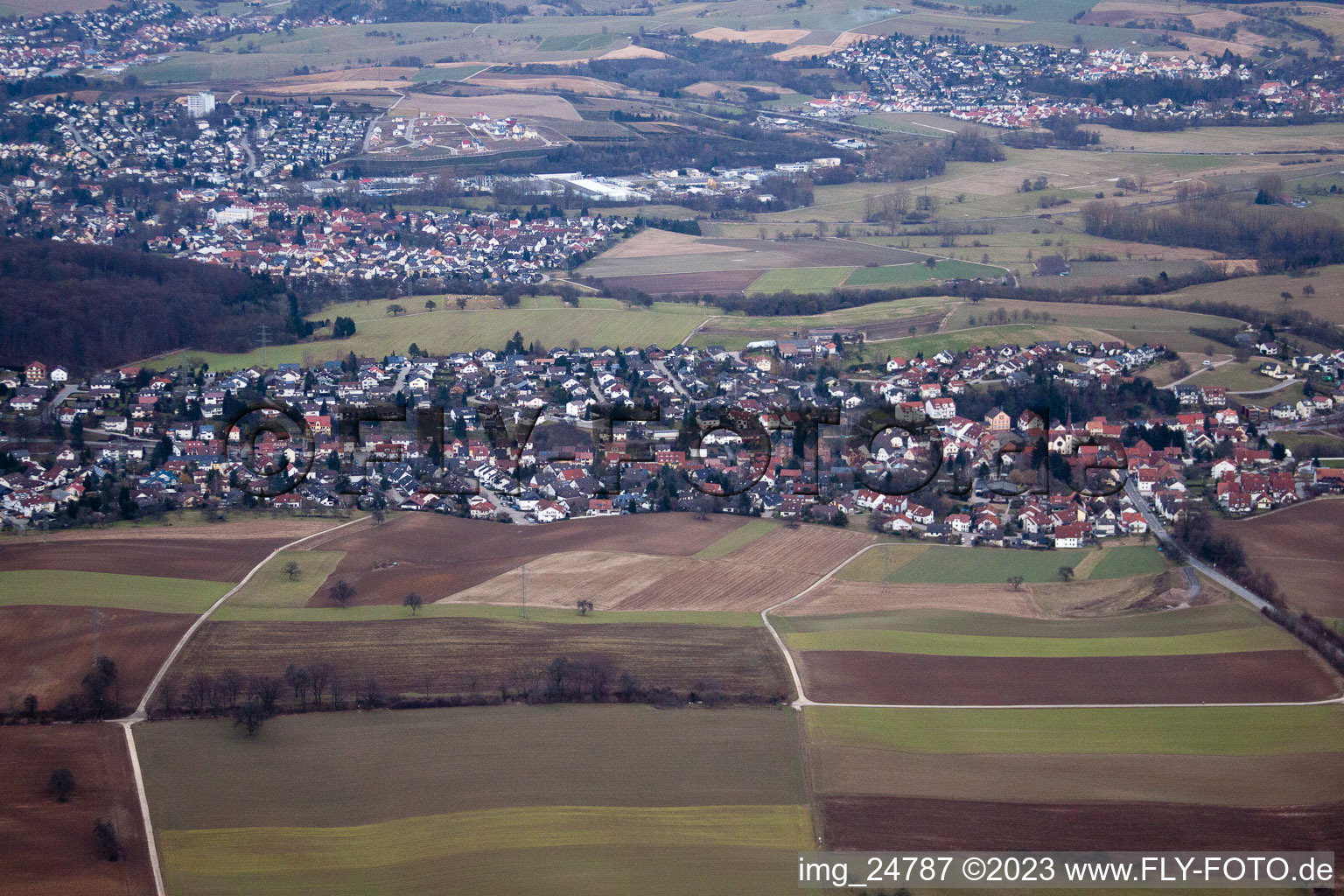 Vue aérienne de Collage, Gauangelloch à Gauangelloch dans le département Bade-Wurtemberg, Allemagne