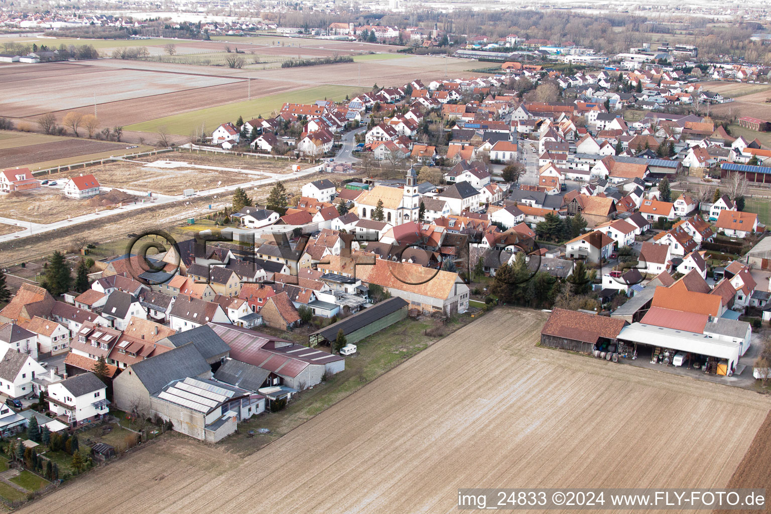 Vue aérienne de Quartier Mörlheim in Landau in der Pfalz dans le département Rhénanie-Palatinat, Allemagne