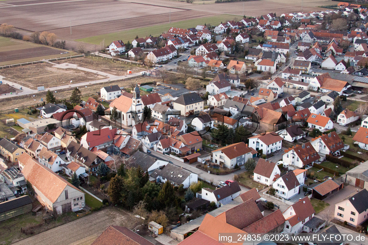 Vue aérienne de Quartier Mörlheim in Landau in der Pfalz dans le département Rhénanie-Palatinat, Allemagne