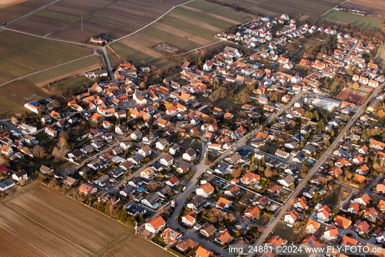 Bornheim dans le département Rhénanie-Palatinat, Allemagne d'en haut