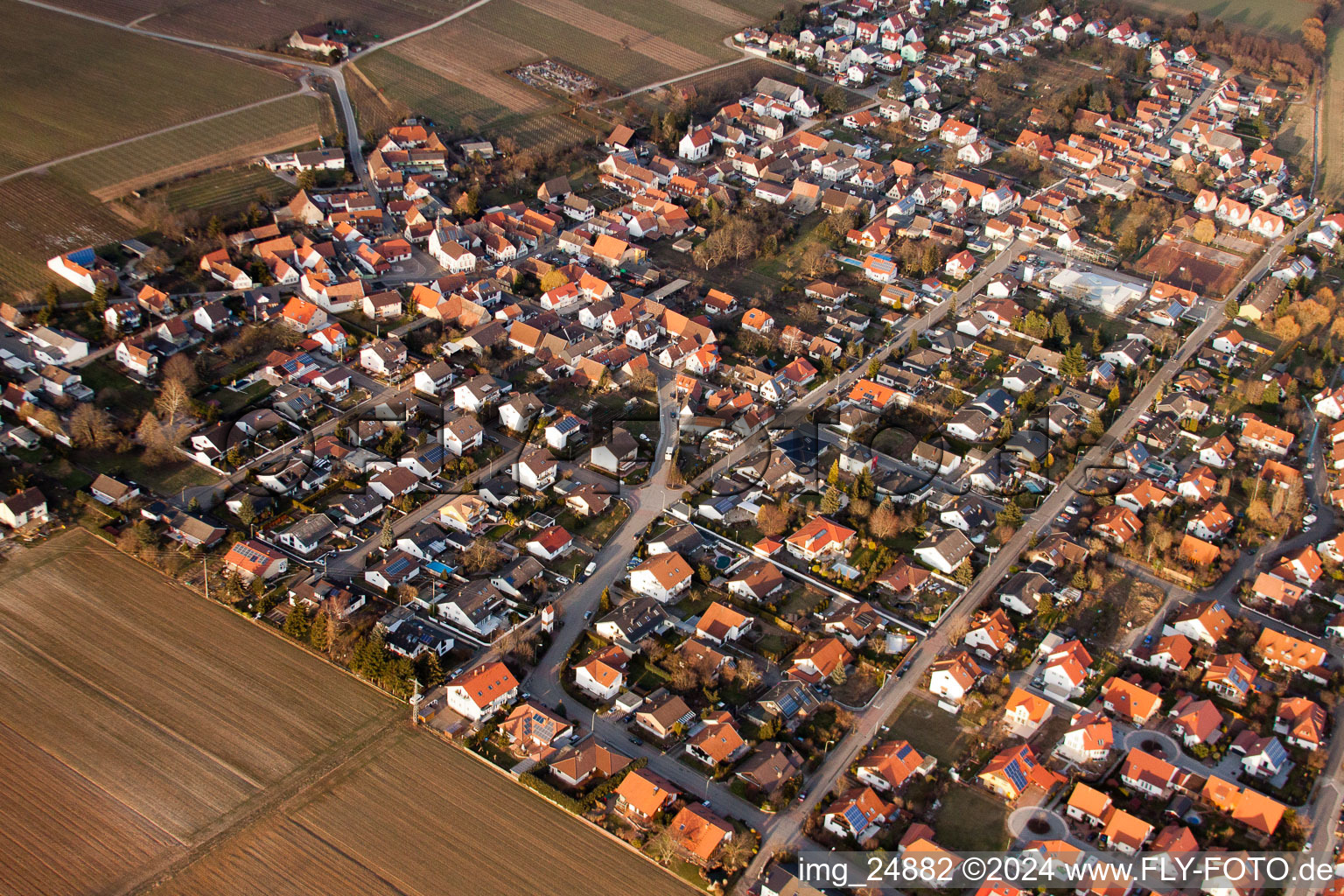 Bornheim dans le département Rhénanie-Palatinat, Allemagne hors des airs