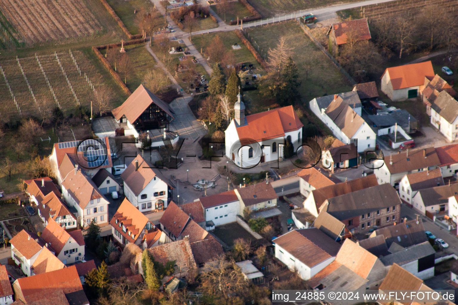 Bornheim dans le département Rhénanie-Palatinat, Allemagne vue d'en haut