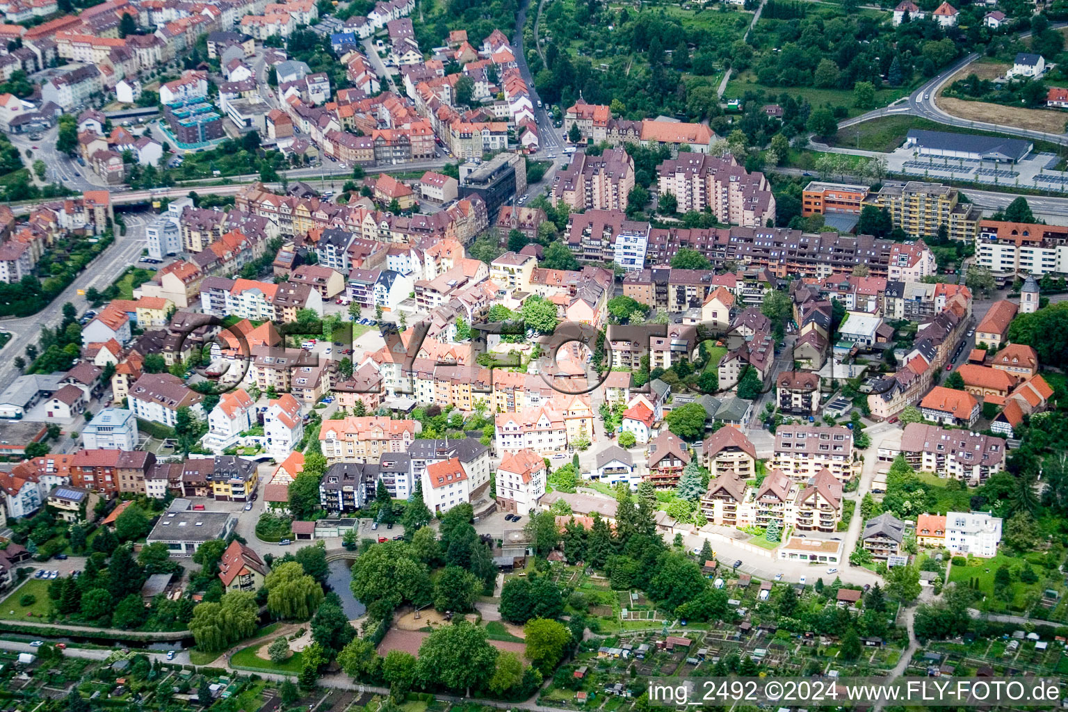 Pforzheim dans le département Bade-Wurtemberg, Allemagne d'un drone