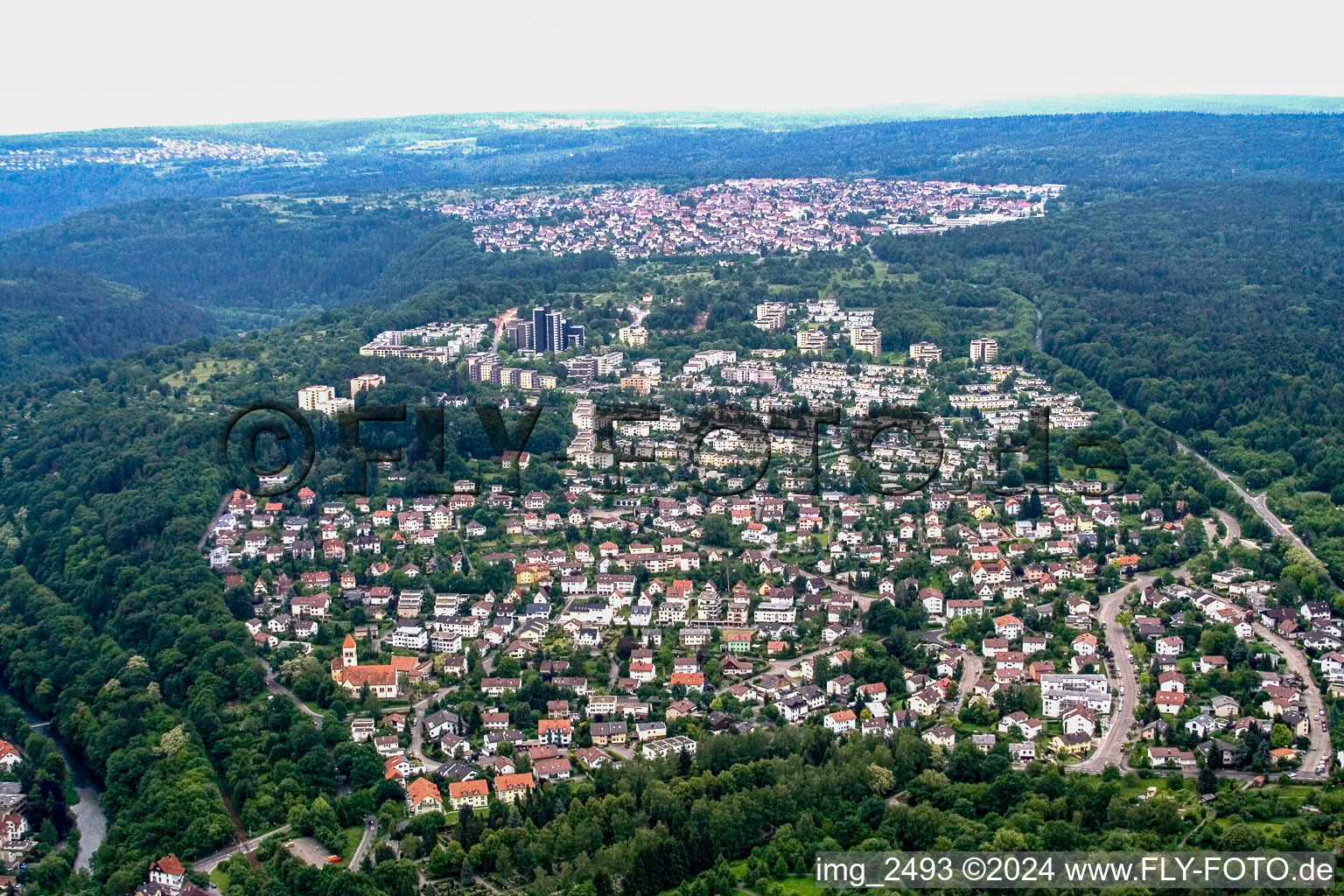 Vue aérienne de Sonnenberg à Pforzheim dans le département Bade-Wurtemberg, Allemagne